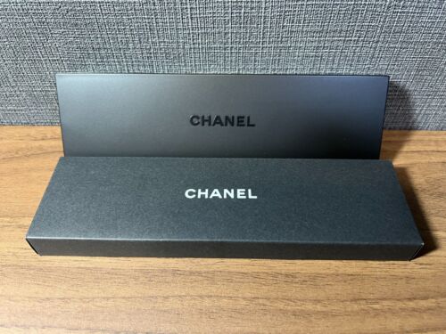 CHANEL Novelty Stationery New pen case pencil ruler  BLACK vip gift From Japan - Afbeelding 1 van 4