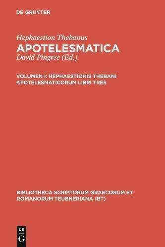 Bibliotheca Scriptorum Graecorum Et Romanorum Teubneriana Ser ...