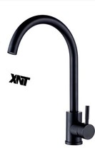 Matte Black Kitchen Faucet Single Handle Stainless Steel, Commercia Single Hole