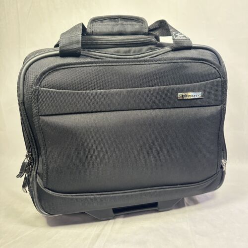 Wheeled Rolling Tote Delsey Black Lightweight Weekender Luggage Carry On