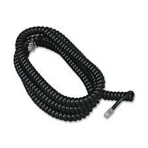 Avaya Partner 25ft. Black Handset Curly Cord for Avaya 6D, 18D, 34D Phones - Picture 1 of 1