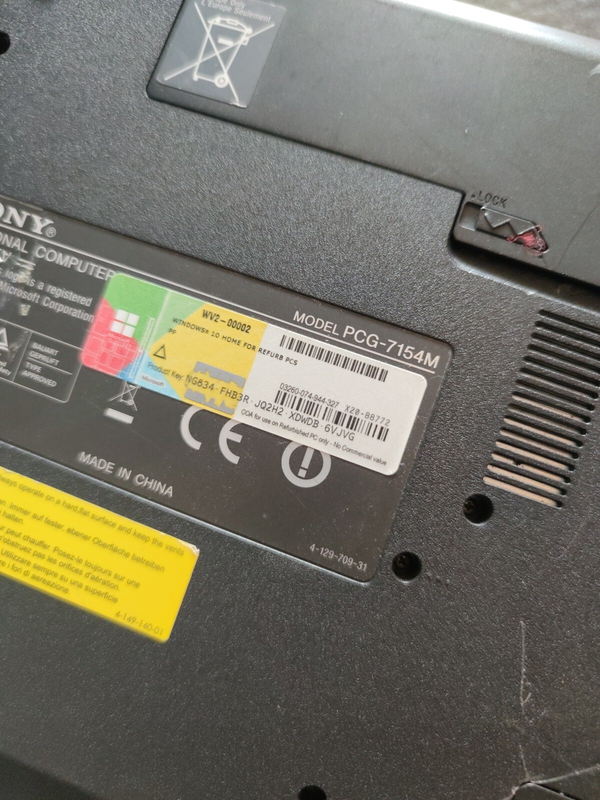 Sony Vaio Laptop Pcg 7154m( very clean) eBay