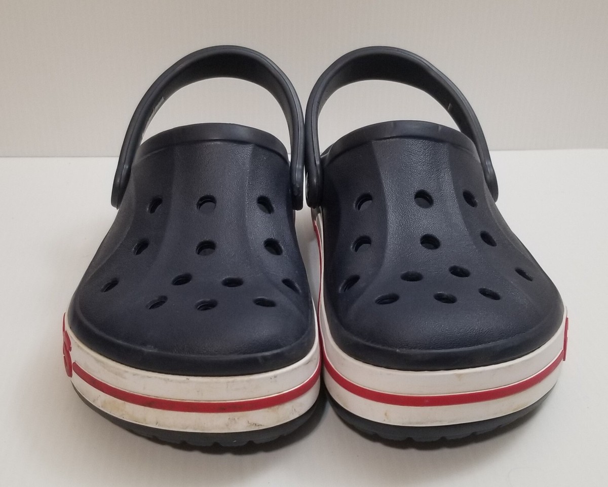 Crocs Bayaband Clog Mens Navy Pepper Red Blue Sporty Clogs 205089-4CC Size 12 Buy Crocs Bayaband Navy/Pepper Clog-(205089-4CC)-4 UK Men/ 5  main image 4