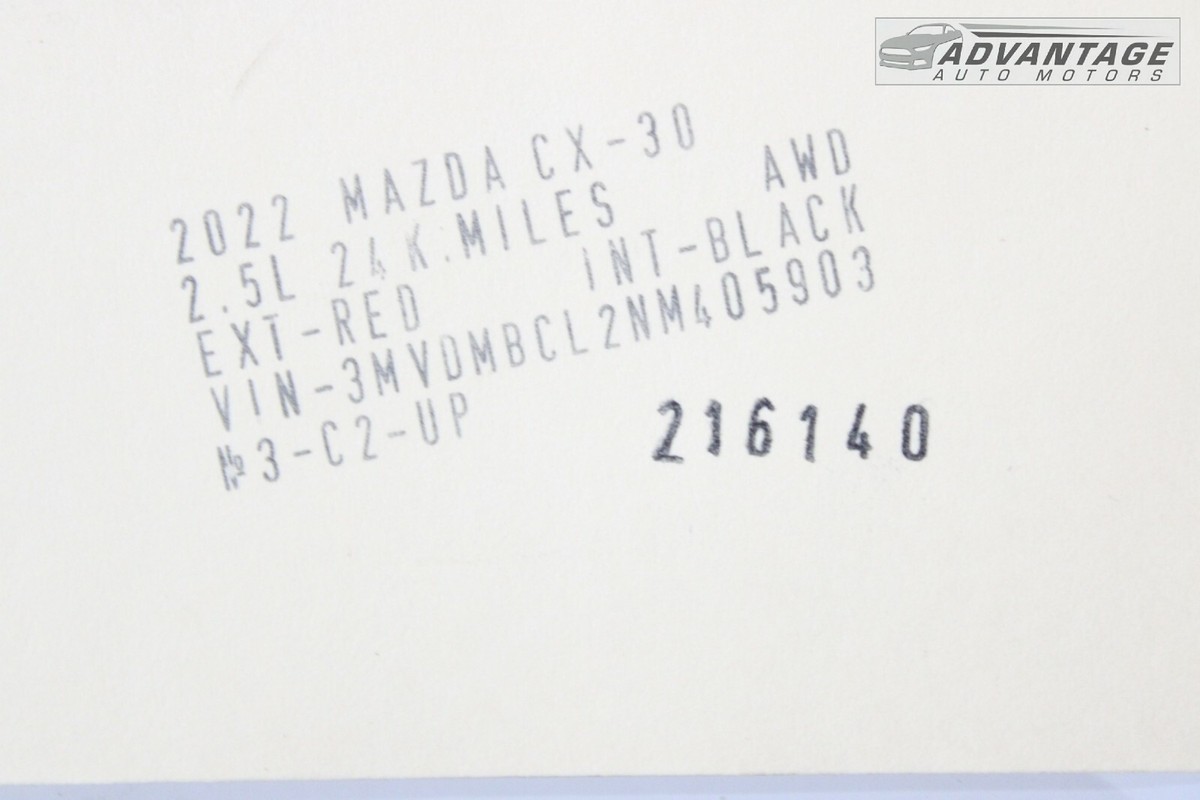 Kaz発送ページ 2020-2023 MAZDA CX-30 AWD 2.5L 6-SPEED AUTOMATIC TRANSMISSION GEAR