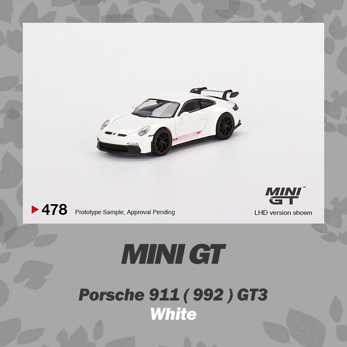 MINI GT Porsche 911 GT3 ホワイト 2個セット 478 MINI GT Porsche 911 (992) GT3 White / No. 478 Unboxing - YouTube