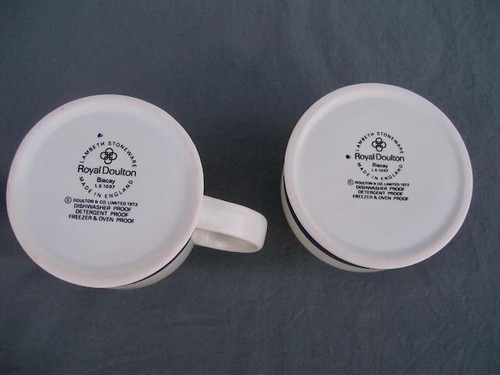 ROYAL DOULTON *BISCAY* SUGAR BOWL & CREAMER SET LAMBETH STONEWARE UNUSED - Picture 3 of 5