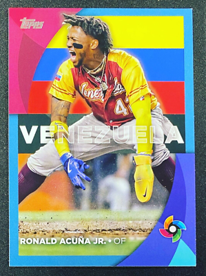 2023 Topps Series 2 Ronald Acuna Jr Blue World Baseball Classic