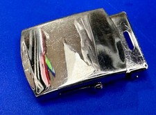 Military Style Silver Color Ratchet Dress Vanguard Belt Buckle V-21 Made in Usa