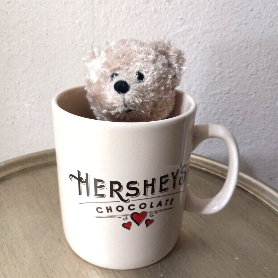 Hershey's Chocolate Galerie Jumbo Coffee Cup Mug With Plush Teddy Bear ...