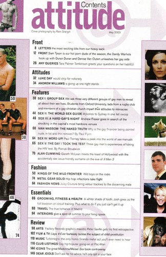ATTITUDE #109 May 2003 Denise Van Outen ALAN CUMMING Ivan Massow LGTB @NEAR MINT - Picture 2 of 9