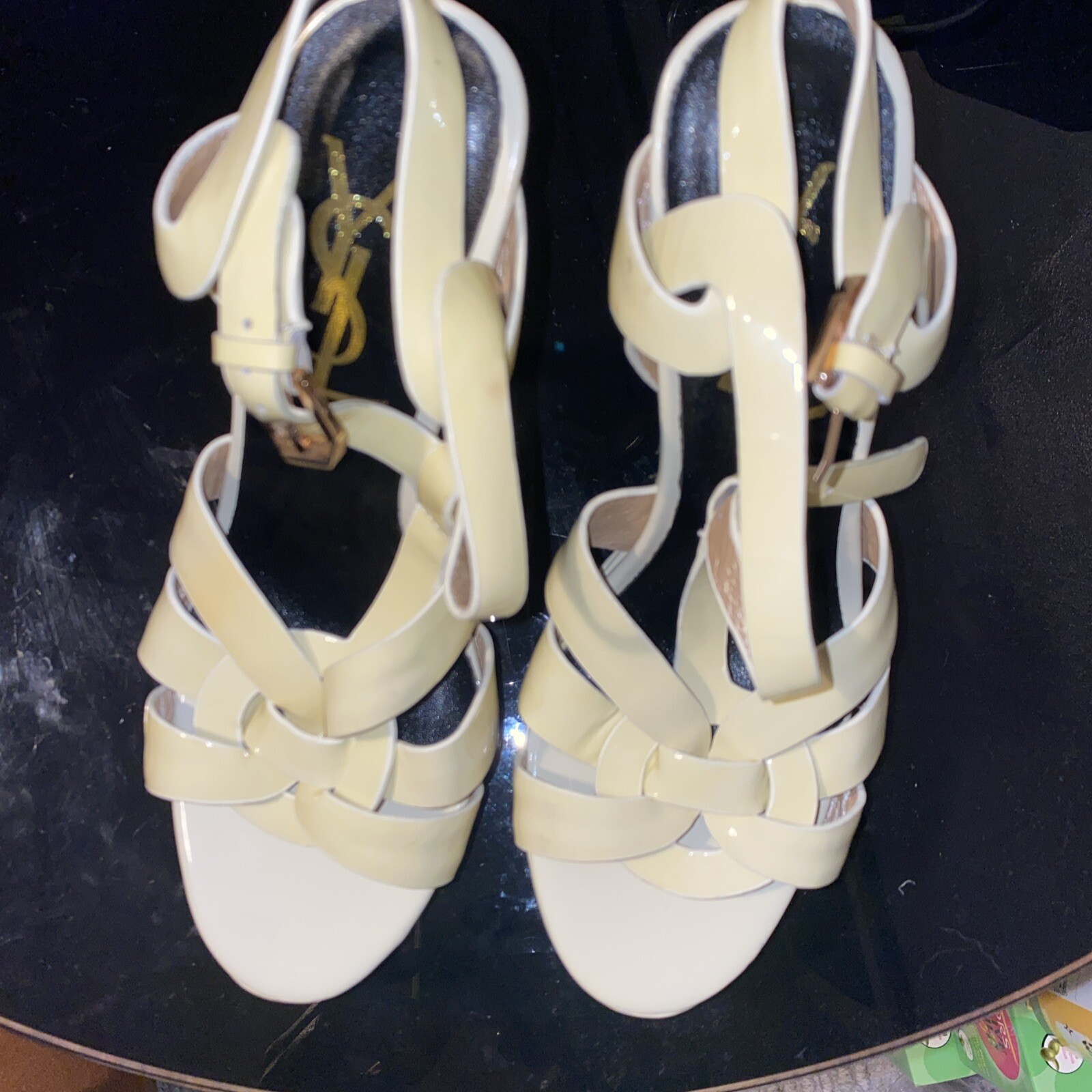 YSL Yves Saint Laurent Tacchi Donna US37 UK 6 Beige Usati