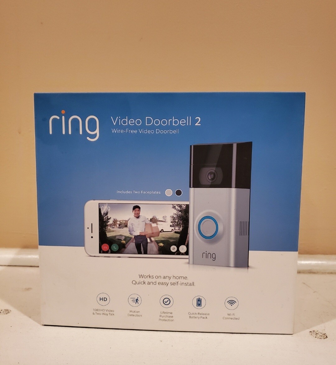 Ring Doorbell 2nd Gen with HD Video 1080P, Motion Activated Alerts, Satin Nickel