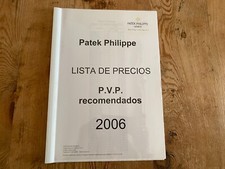 PATEK PHILIPPE Lista de precios recomendados 2006 - Relojes, Joyas y accesorios