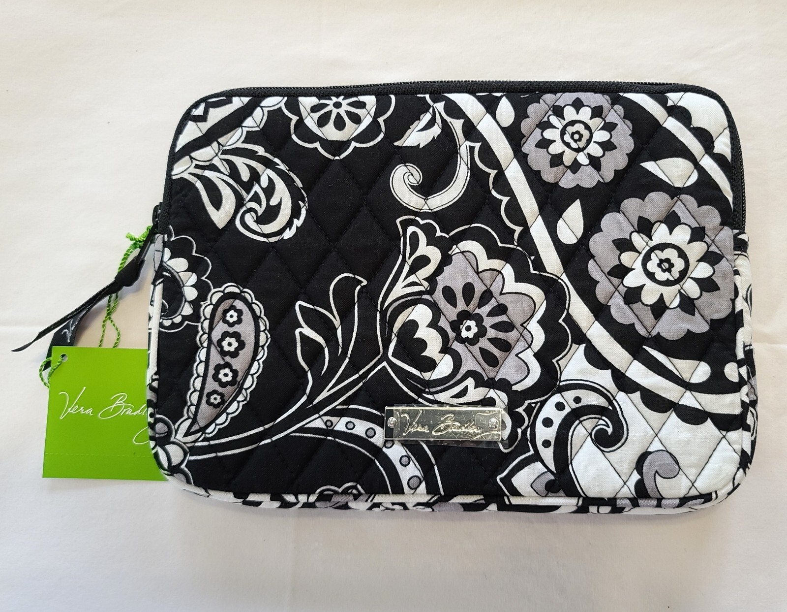 Vera Midnight Paisley eReader eBook Sleeve 8.5x6.5 Padded Zip CatchAll Pouch N57-image
