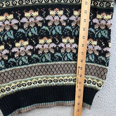 Vintage Jason Maxwell Floral Striped Women's Knit turtle