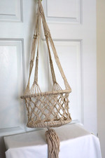"The Spring Shop Macrame Hanging Plant Pot Holder NWT 33" High for 11" Pot