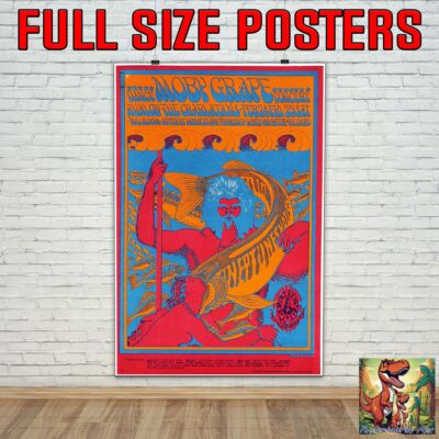 Moby Grape Neptune's Notion 1966 Live Konzert Tour Poster ähnlich A1 36''x24''