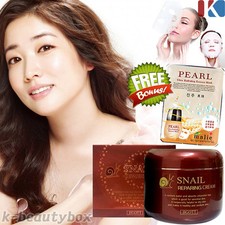 Snail Cream 100g  Pearl Facial Mask Sheet / Anti-Aging Acne-Blemish Treatments