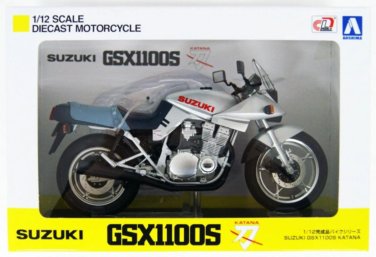 Aoshima Skynet 05221 Suzuki GSX1100S KATANA SL Silver 1/12 Scale