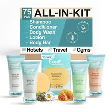 Eco Botanics Hotel Soaps and Toiletries Bulk Set | 1-Shoppe All-In-Kit Amenities