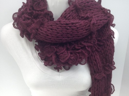 Women's RALPH LAUREN Burgundy Long Winter Scarf - $52 MSRP - Picture 8 of 8