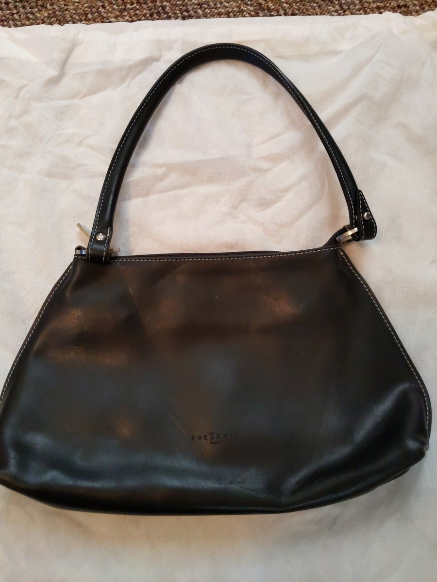 Frederic Black Leather Shoulder Bag | eBay