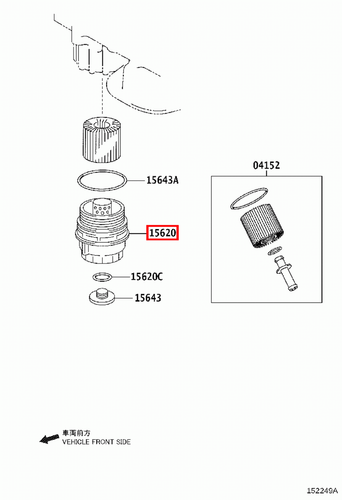 Genuine Camry GSV50 GSV40 Estima GSR55 GSR50 3.5 Oil Filter Housing Cap - Picture 11 of 20
