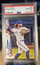 2020 Topps Series 1 BO BICHETTE Rookie #78 RC PSA 10 Gem Mint!!