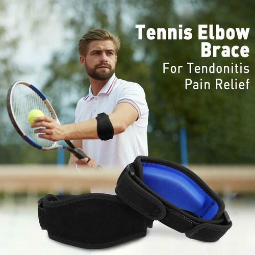Tennis Elbow Brace Strap Tendonitis Golfers Gel Band Golf Pain Relief Support - Picture 11 of 17