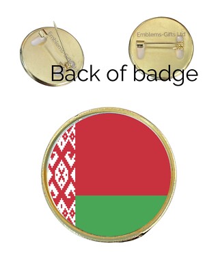 Weißrussland Flagge 27 mm Metall Anstecknadel Abzeichen gewölbt Einsatz