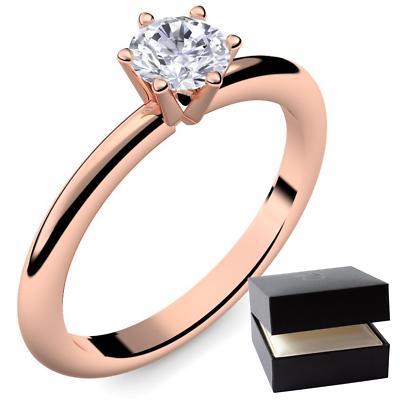 Rotgold Ring Verlobungsringe Rotgold Damenring  Silber 925 hochwertig vergoldet