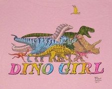 DINO GIRL--Dinosaurs Jurassic T Rex Science Toddler Kids T Shirt size 4T-L