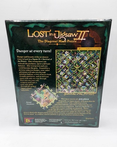 Lost in a Jigsaw II 2 Diagonal Maze Puzzle 515 Pieces - Brand New Sealed 2001 - Picture 3 of 8