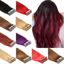 Pu Skin Weft Seamless Tape In Human Hair Extensions Invisible Remy Russian Hair