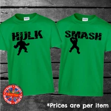 Hulk Smash Inspired Kids Matching T-shirt Set Gift - Price is per item