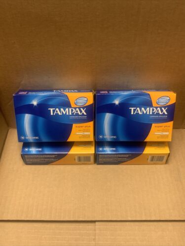 Tampax 40pk(4boxes)Cardboard Applicator Tampons Super Plus Absorbency Unscented - Picture 1 of 1