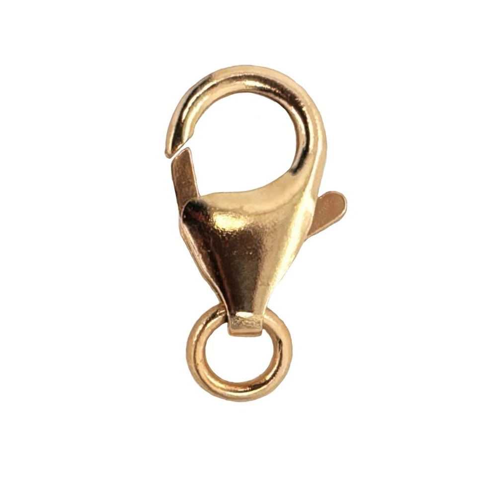 Hallazgo en forma de pera con bloqueo de langosta de oro amarillo de 14 quilates - Collar de cadena de pulsera Foto 2 de 3