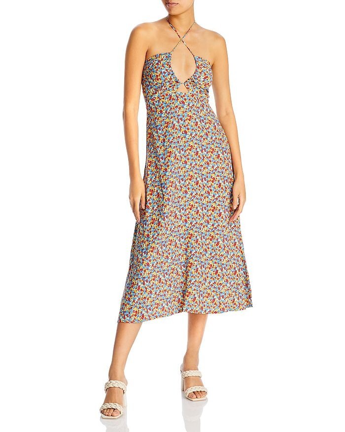 faithfull the brand halter dress Lido Halter Maxi Dress (Women)