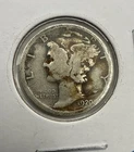 1920 P Silver Mercury Dime - 90% Silver - Good Condition (A)