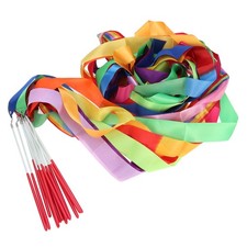 14pcs streamers Ribbon Dancing Ring Sensory Rainbow Worship Flags Dance Ribbons