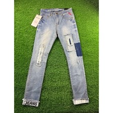 Sicosis Mens 9  s 4C Premium Edition Jeans Blue Slim Straight Rise StretchFit W30
