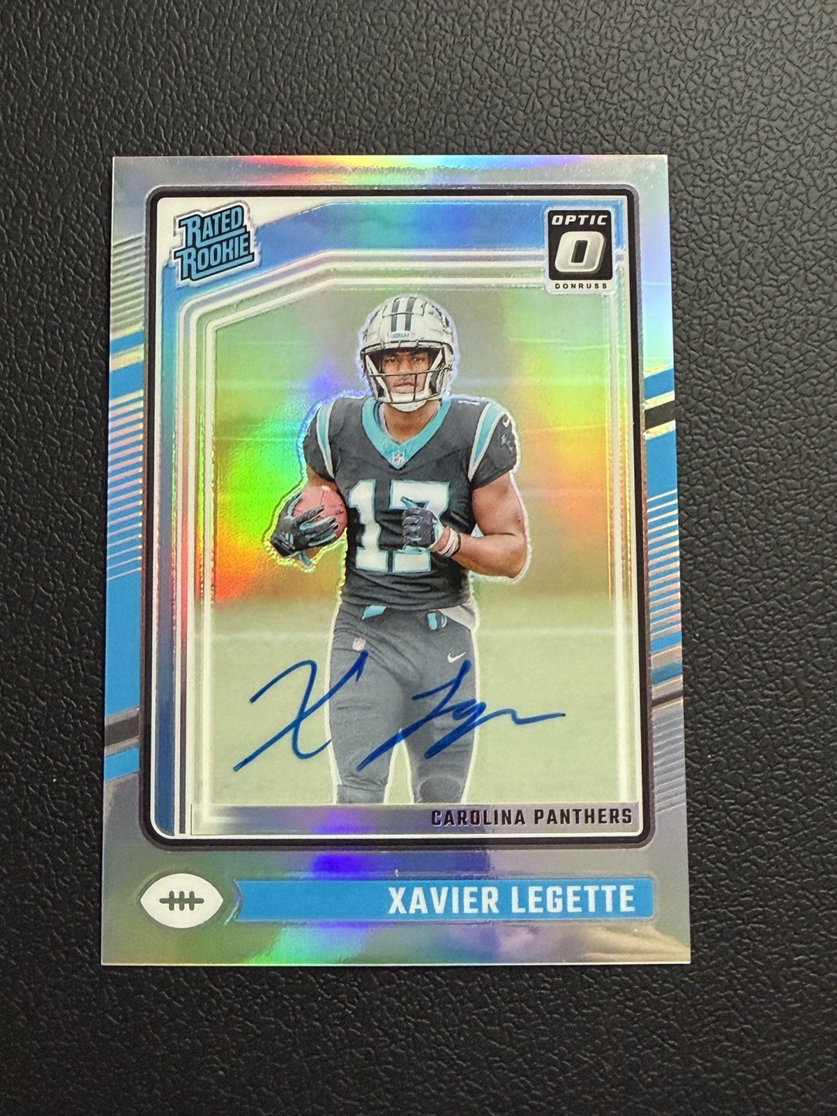 2024 Donruss Optic Xavier Legette Rated Rookie Auto Holo #63/150 Panthers