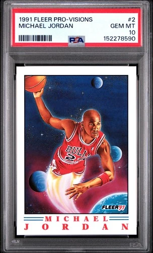 1991 FLEER PRO-VISIONS #2 MICHAEL JORDAN PSA 10