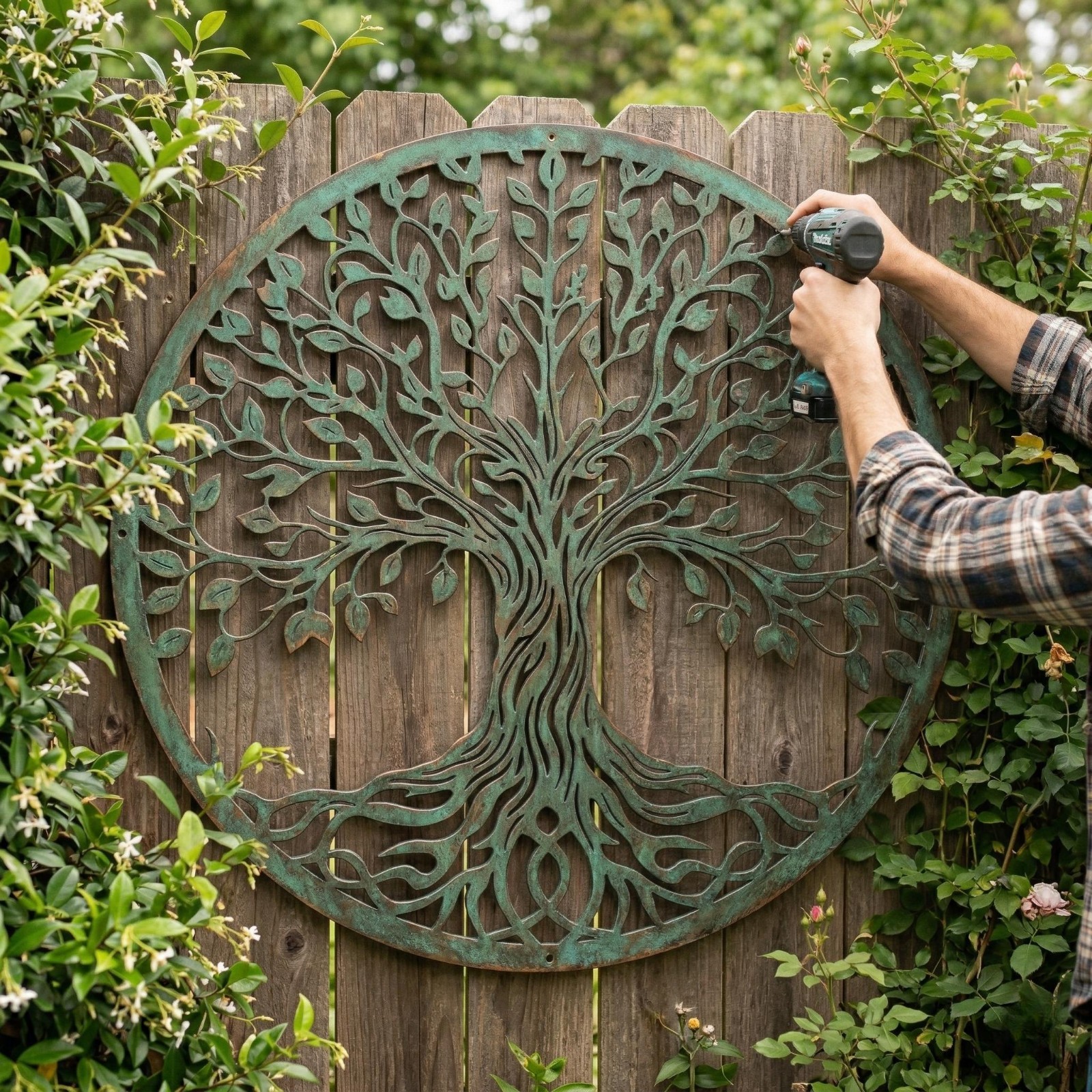 Tree of Life Metal Wall Art, Large Outdoor Garden Decor Home, Spiritual Yard