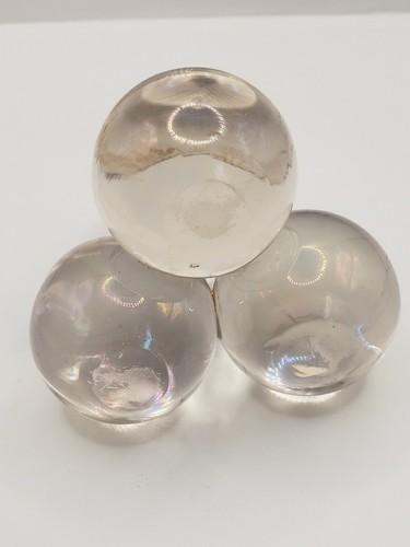 Antique Bohemian Iridescent Soap Bubble Glass Harrach Paperweight Wicked Glinda - Afbeelding 2 van 12