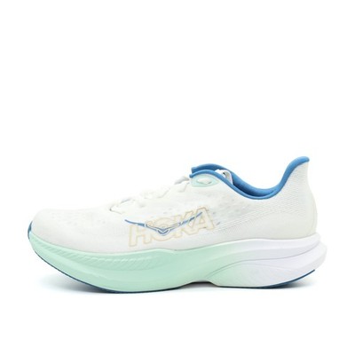 Hoka One Herren Mach 6 Sportschuhe Weiß/Blau/Mint Mesh Laufschuh EU 45 1/3