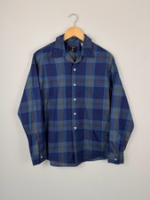 Vtg 60s Buttoned Shirt Loop Collar Collection Rockabilly Mens Medium Poly Cotton