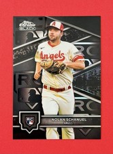2024 Topps Chrome Black #75 Nolan Schanuel RC Base Design Variation SP Angels