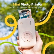 Mini Portable Photo Printer Wireless Bluetooth HD Color Thermal Printing US