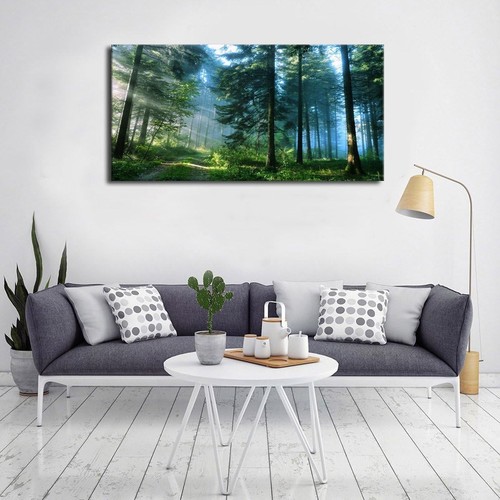 Green Forest Canvas Wall Art 20"x40" Nature Pictures Free USA Shipping - Picture 5 of 8